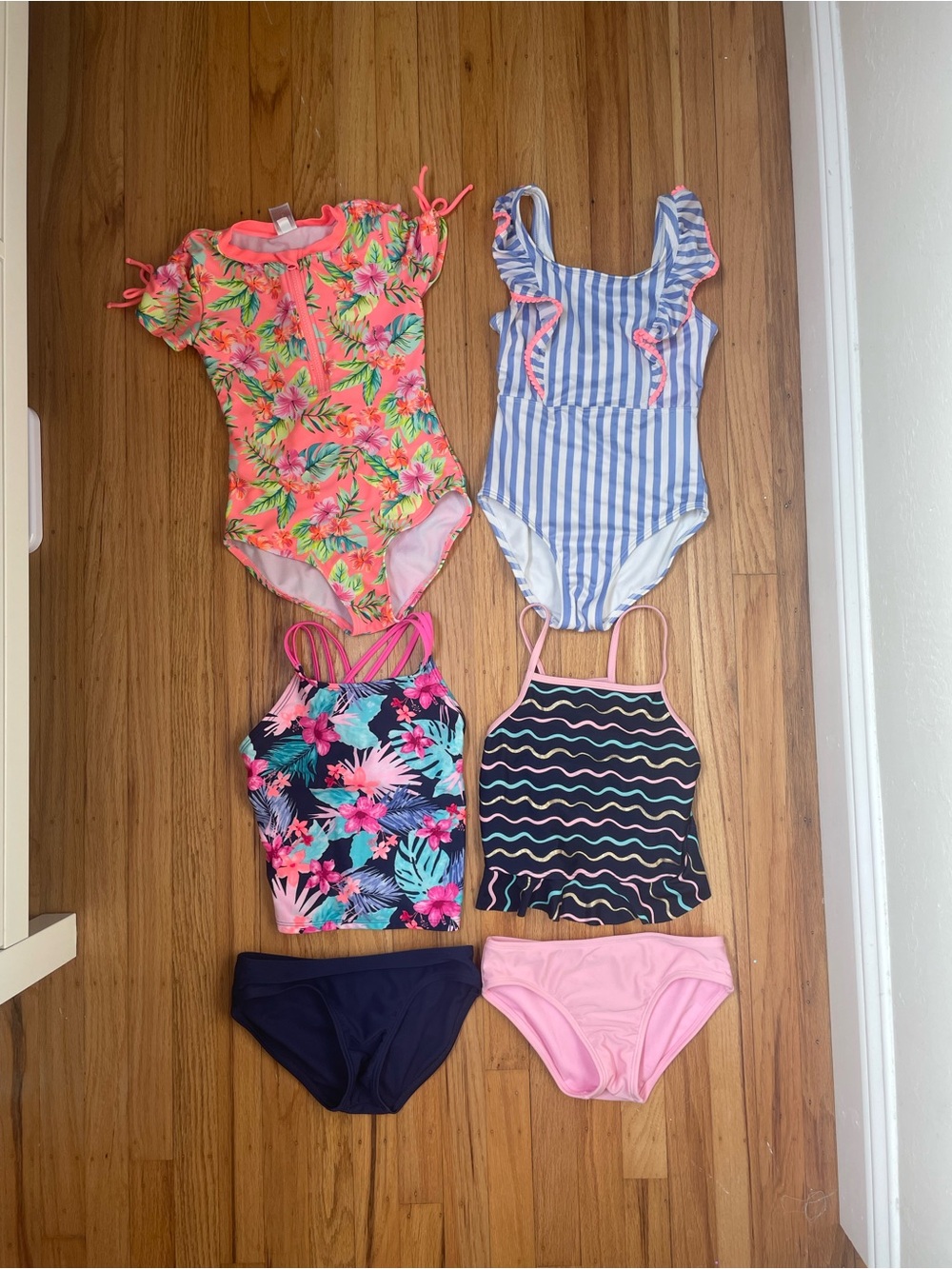Girls Swim Bundle - Tropical Stripes Waves